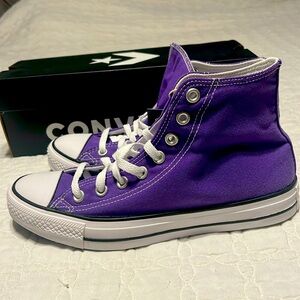 Purple high top Converse